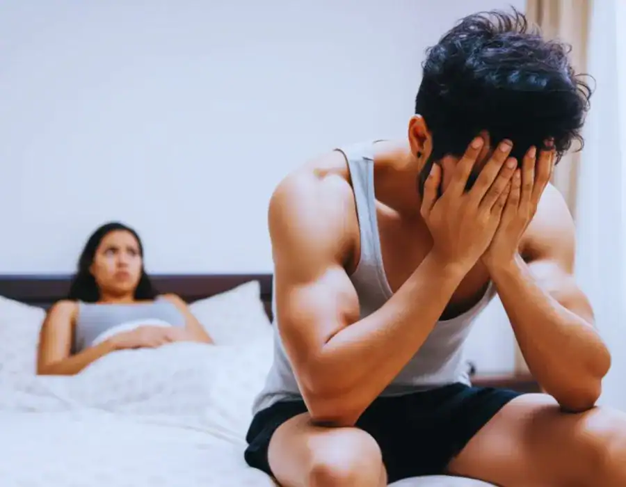 Image of upset man in need of erectile dysfunction treatment Bletchley